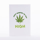 Intricate Greetings | Cannabis Leaf 3D Pop-Up Card – For Any Occasion Holiday · Anniversary Intricate Greetings Just Wanted to Say High