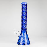 Genie | 16" 9mm Twist Glass Beaker Bong [HH1125] Glass Bong ONE Blue
