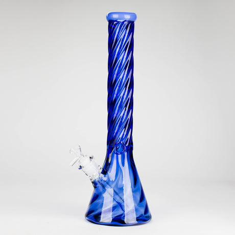 Genie | 16" 9mm Twist Glass Beaker Bong [HH1125] Glass Bong ONE Blue