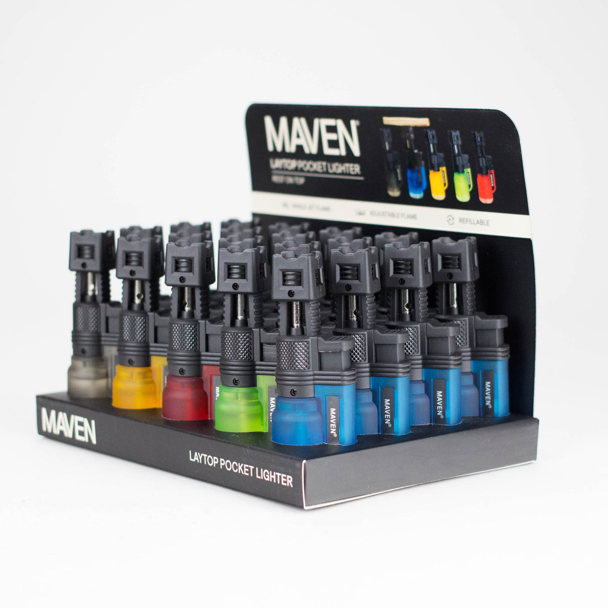 MAVEN | Laytop Pocket Lighter – Display of 20 [1173X400] Torch BB Canada