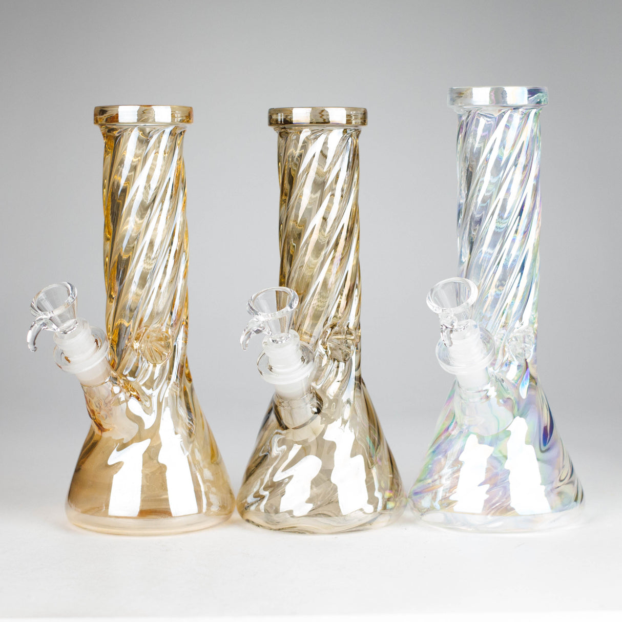 10" Twist Heavy Beaker Bong Glossy Glass Bong HALLO GLASS