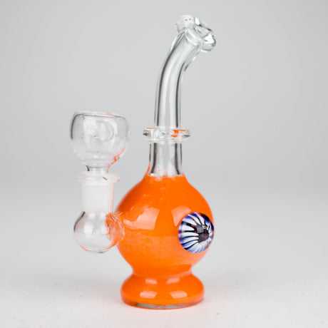 6" Sticker Bubler Bong Mutli Color Glass Bong HALLO GLASS
