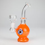 6" Sticker Bubler Bong Mutli Color Glass Bong HALLO GLASS