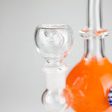 6" Sticker Bubler Bong Mutli Color Glass Bong HALLO GLASS