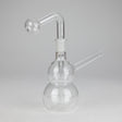 6" Snooper Double Ball Clear Bong Glass Bong HALLO GLASS