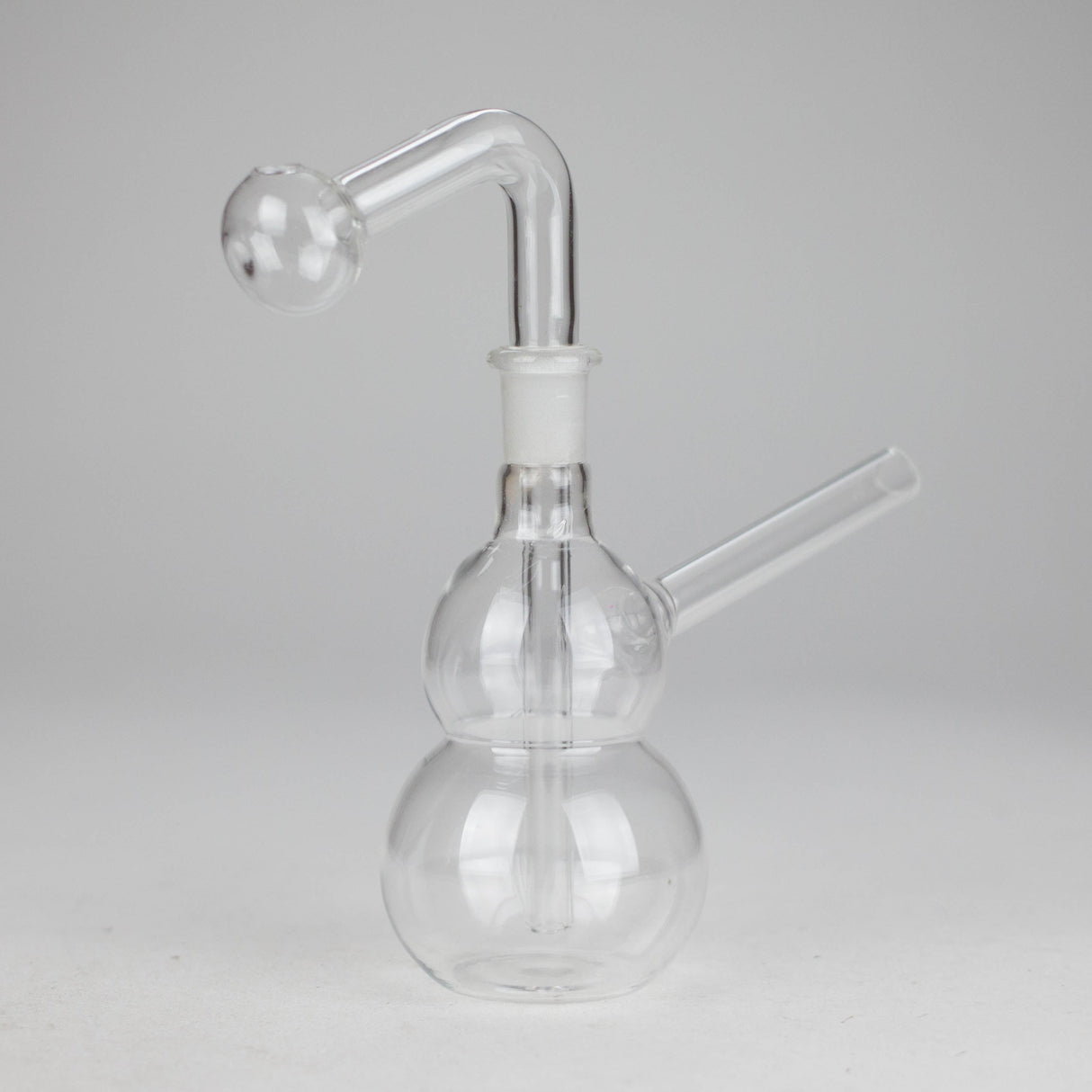 6" Snooper Double Ball Clear Bong Glass Bong HALLO GLASS