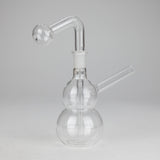 6" Snooper Double Ball Clear Bong Glass Bong HALLO GLASS