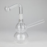 6" Snooper Double Ball Clear Bong Glass Bong HALLO GLASS