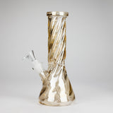 10" Twist Heavy Beaker Bong Glossy Glass Bong HALLO GLASS