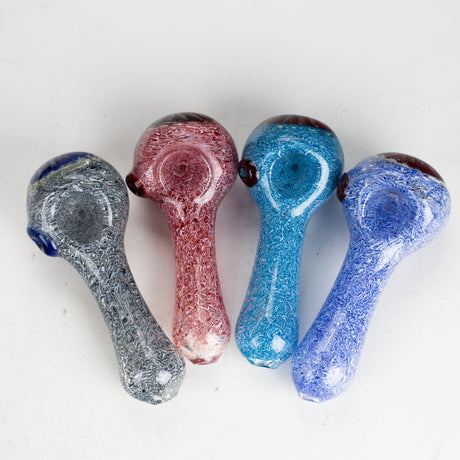 (2pc Set) 5" Sunflower Heavy Designer Peanut Glass Pipe HALLO GLASS