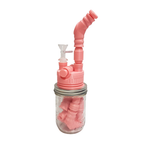 MCS | Single Jar Modular Cannabis System – Compact & Expandable Starter Kit Resin · Silicone · Plastic Bong C4 Hydroponics Ltd. Pink - Glow in the dard