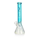 16" 9mm Blue Beaker Bong with Bowl and Downstem Glass Bong Small Biz Distributors