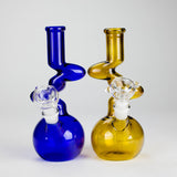8" Zigzag Glass Bong – Assorted Colors Glass Bong RMG WHOLESALE