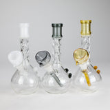 7" Twisted Tube Glass Bong – Assorted Colors Glass Bong RMG WHOLESALE