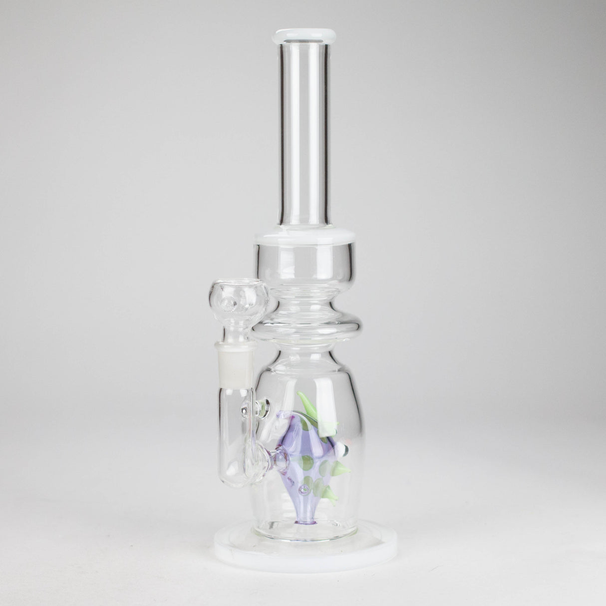 12" Purple Fish Glass Water Bong – Assorted Colors Glass Bong RMG WHOLESALE