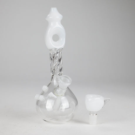 7" Donut Twist Glass Water Bong – Assorted Colors Glass Bong RMG WHOLESALE