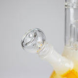 12" Double Perc Glass Water Bong – Fungus Design (Assorted Colors) Glass Bong RMG WHOLESALE