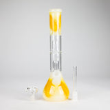 12" Double Perc Glass Water Bong – Fungus Design (Assorted Colors) Glass Bong RMG WHOLESALE