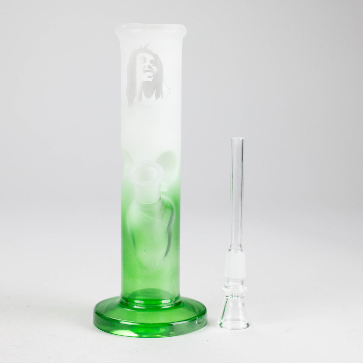 8" Straight Tube Glass Bong – Assorted Colors Glass Bong RMG WHOLESALE
