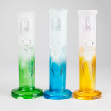 8" Straight Tube Glass Bong – Assorted Colors Glass Bong RMG WHOLESALE