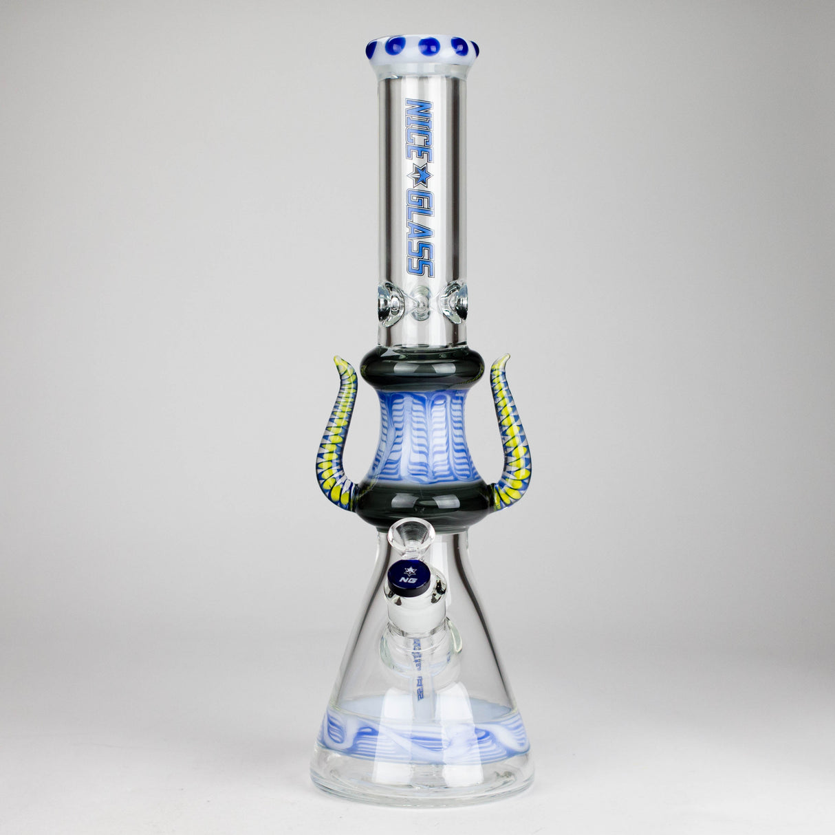 NG | 17" Crowned Diablo Bong [S391] Glass Bong High-End Brands Glass BLUE