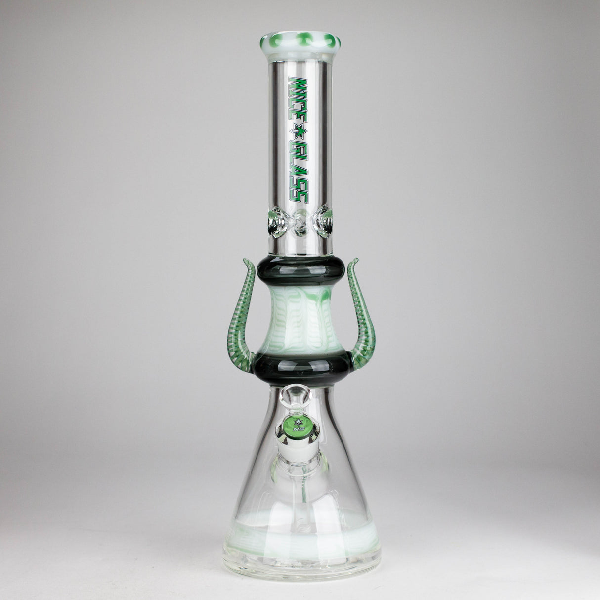 NG | 17" Crowned Diablo Bong [S391] Glass Bong High-End Brands Glass GREEN