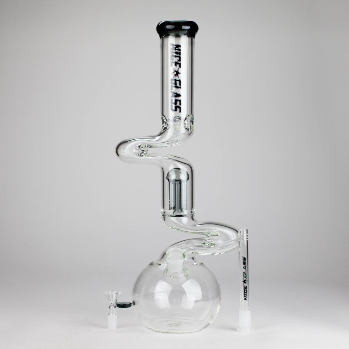 NG | 18" Double Zong 4-Arm Perc Beaker [G2232] Glass Bong High-End Brands Glass
