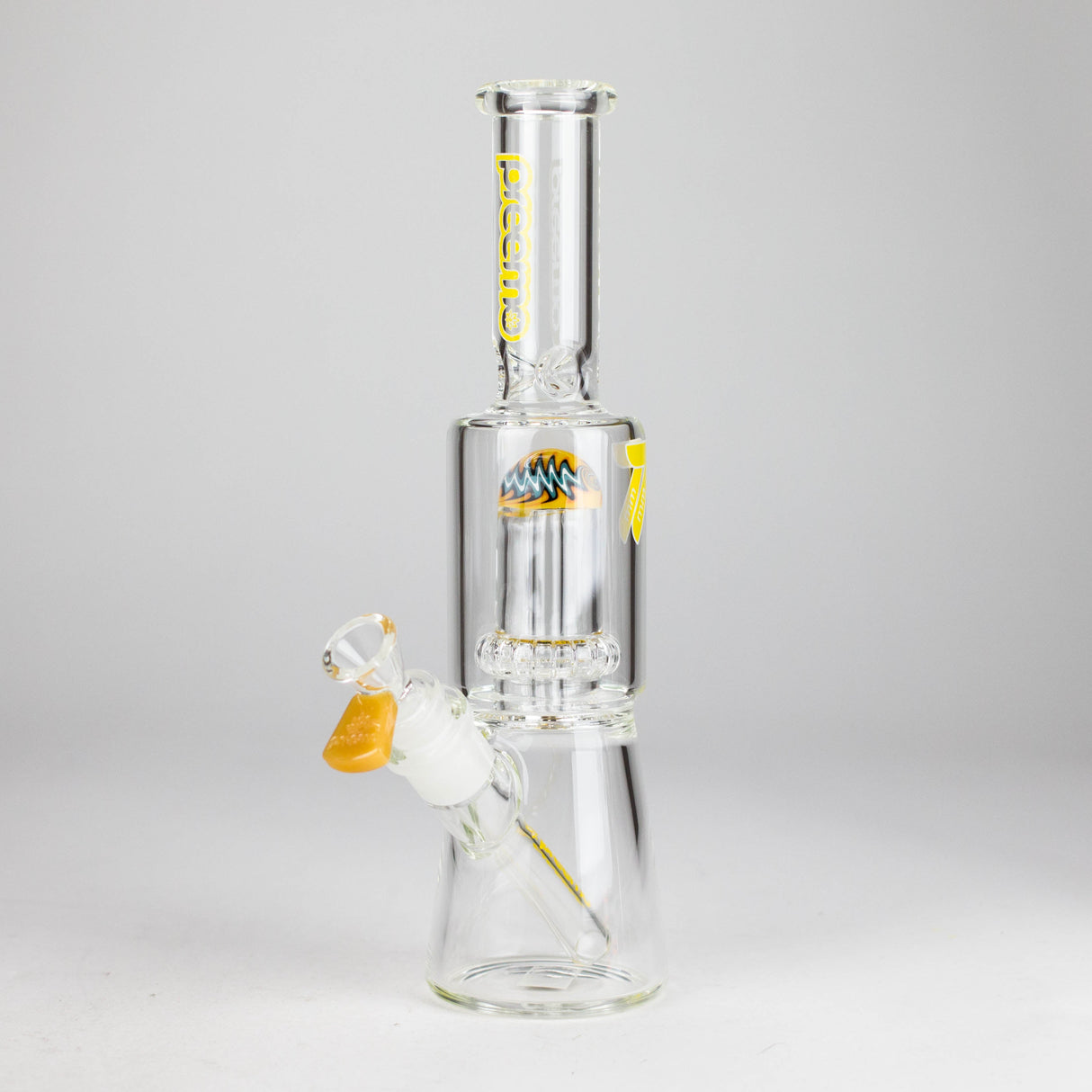 Preemo | 11" Showerhead Perc Mini [P014] Glass Bong preemo YELLOW