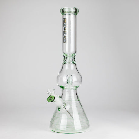NG | 16" Pear Shape Tube with UFO Perc [BO-066] Glass Bong High-End Brands Glass GREEN