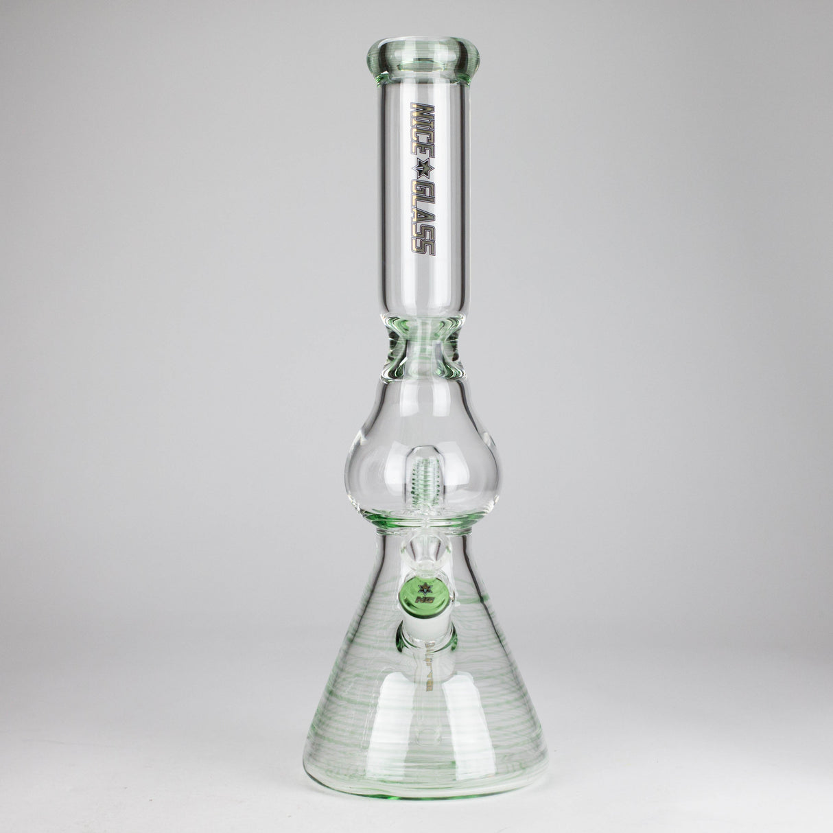 NG | 16" Pear Shape Tube with UFO Perc [BO-066] Glass Bong High-End Brands Glass