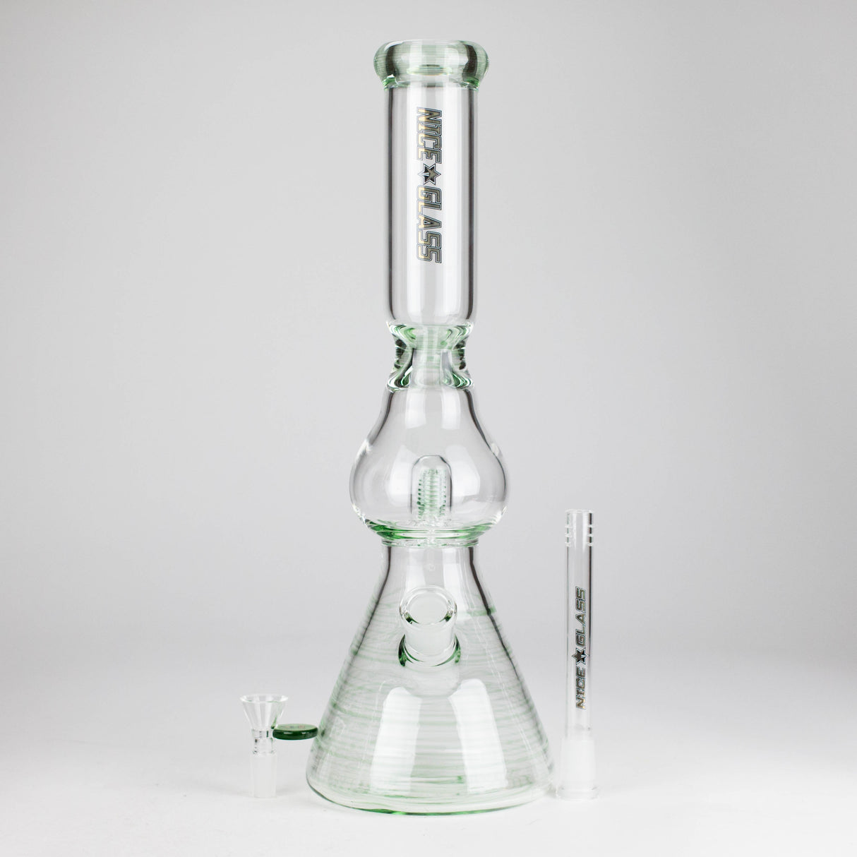 NG | 16" Pear Shape Tube with UFO Perc [BO-066] Glass Bong High-End Brands Glass