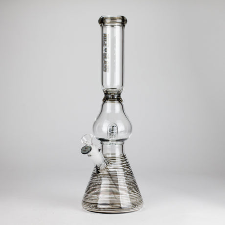 NG | 16" Pear Shape Tube with UFO Perc [BO-066] Glass Bong High-End Brands Glass BLACK