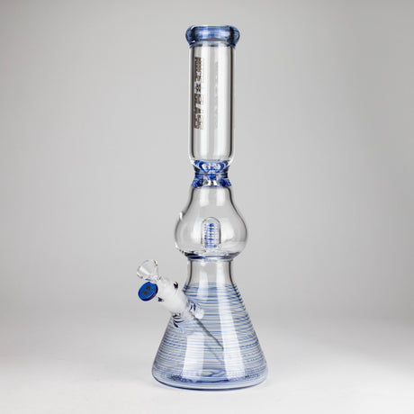 NG | 16" Pear Shape Tube with UFO Perc [BO-066] Glass Bong High-End Brands Glass BLUE