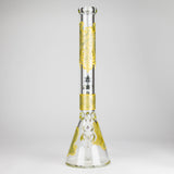 NG | 18" 9mm Metallic Eagle and Skull Beaker [L745] Glass Bong High-End Brands Glass