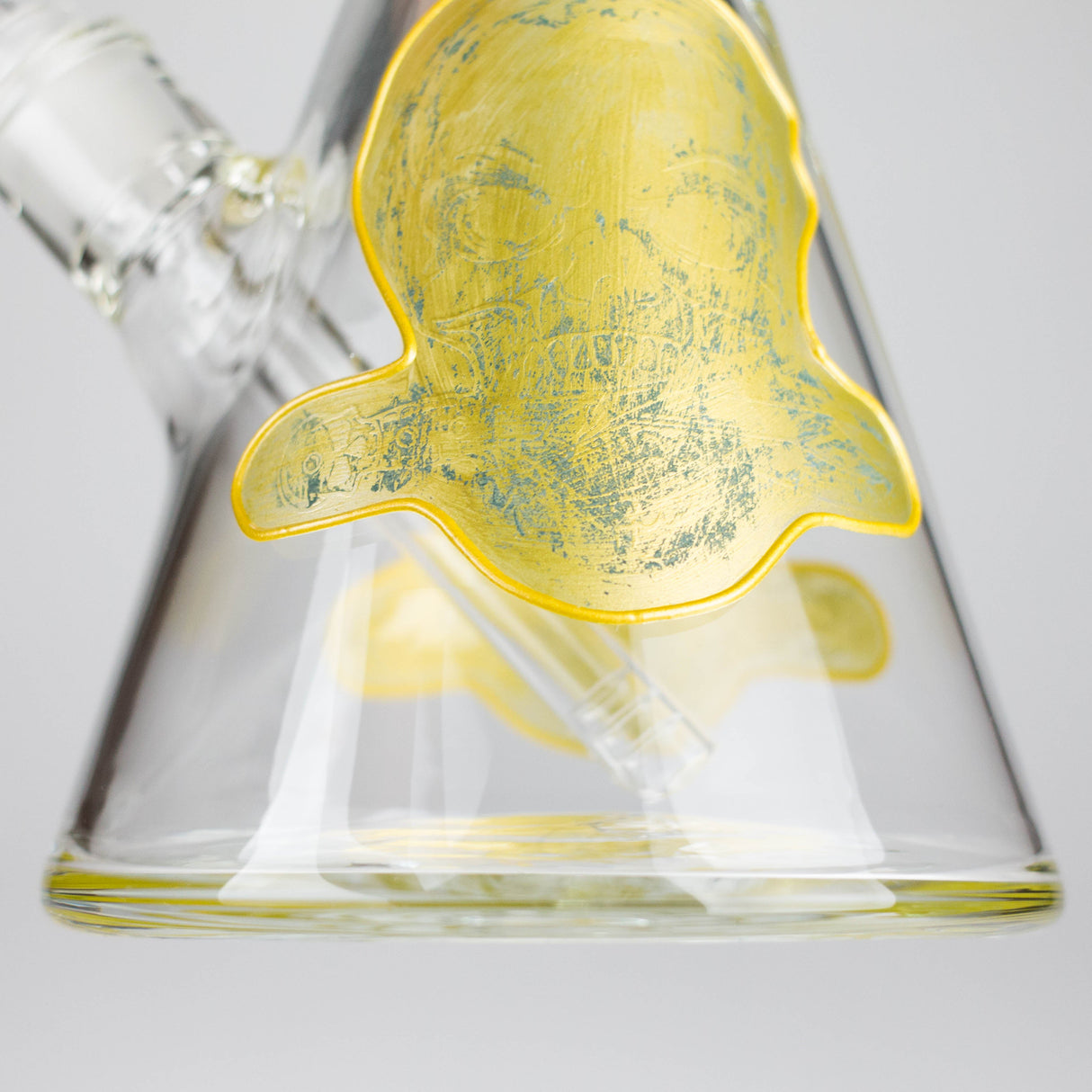 NG | 18" 9mm Metallic Eagle and Skull Beaker [L745] Glass Bong High-End Brands Glass