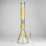 NG | 18" 9mm Metallic Eagle and Skull Beaker [L745] Glass Bong High-End Brands Glass