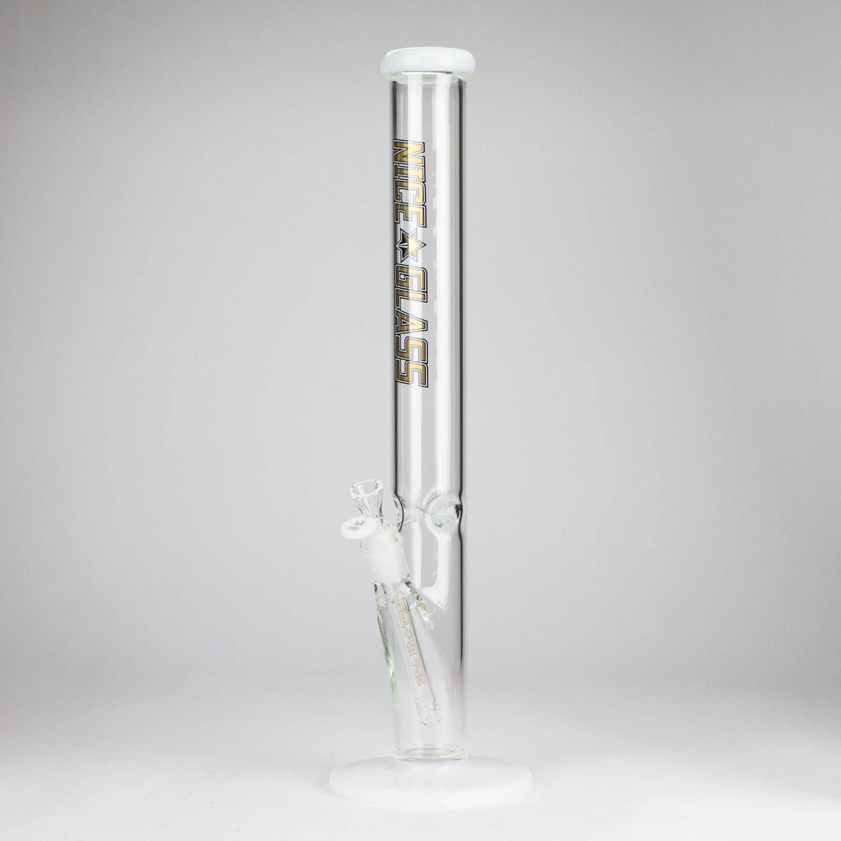 NG | 18" 5mm Straight Tube [GX006-5] Glass Bong High-End Brands Glass WHITE