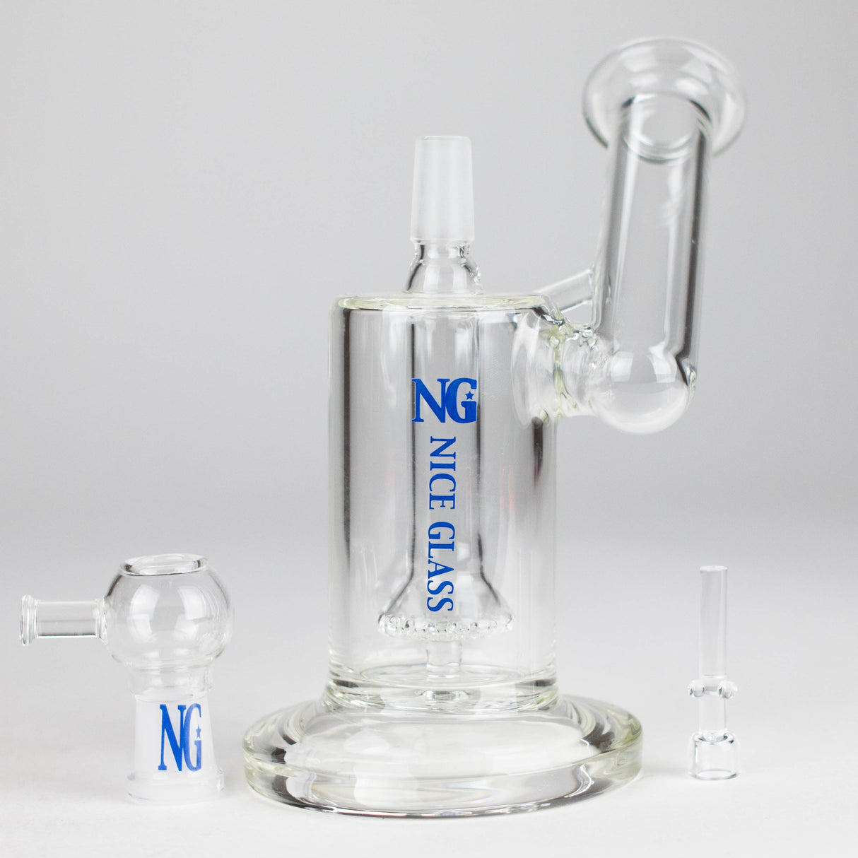 NG | 6" Showerhead Sidecar Oil Rig [YN1057] Glass Rig High-End Brands Glass