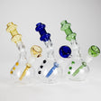 7" Twisted Bend Tube Glass Bong – Assorted Colors Glass Bong RMG WHOLESALE