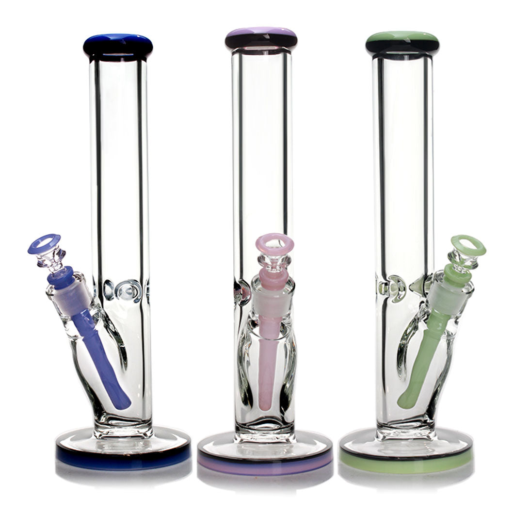 14" Straight Tube Bong with 14mm Bowl Glass Bong Small Biz Distributors