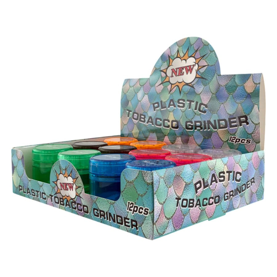 Wicked | Acrylic 4-Part Grinder – 63mm x 69mm (12 PCS) Display Pack Super Supplys Inc