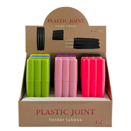 Plastic Joint Storage Tubes – 12 Piece Display (Assorted Colors) Display Pack Super Supplys Inc