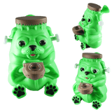 6″ Pug Silicone Water Pipe [SMKZ167] Resin · Silicone · Plastic Bong Canadian Distributor Green