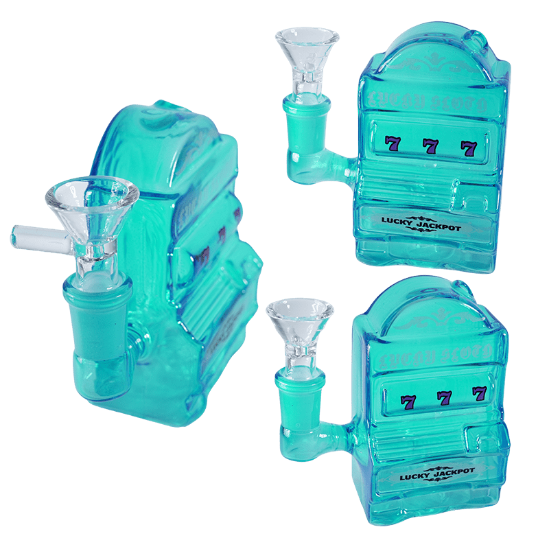 4″ Lucky Jackpot Mini Water Pipe with 14mm Glass Bowl – Blue [SMKZ175] Glass Bong Canadian Distributor