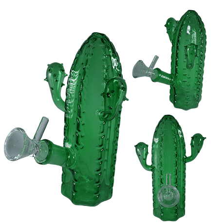6″ Summer Vibes Cactus Glass Water Pipe – Green [SMKZ176] Glass Bong Canadian Distributor
