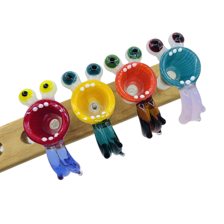 Color Handle Glass Bowl - Assorted (CC483) Bowl · Banger · Oil Burner Canadian Distributor