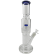 12″ Straight Tube Glass Bong Tire Percolator with Inline Ash Catcher – Dark blue (C2245) Glass Bong Canadian Distributor