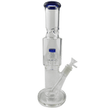 12″ Straight Tube Glass Bong Tire Percolator with Inline Ash Catcher – Dark blue (C2245) Glass Bong Canadian Distributor