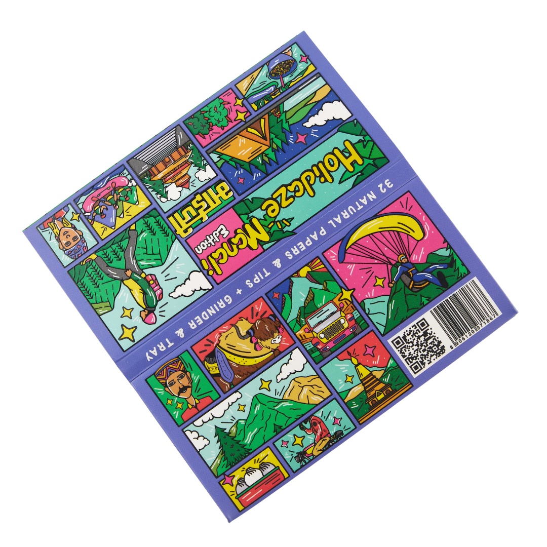 Holidaze (Ind Edition) - King Size Papers + Tips + Grinder + Tray (Box of 16) King Size SLIMJIM