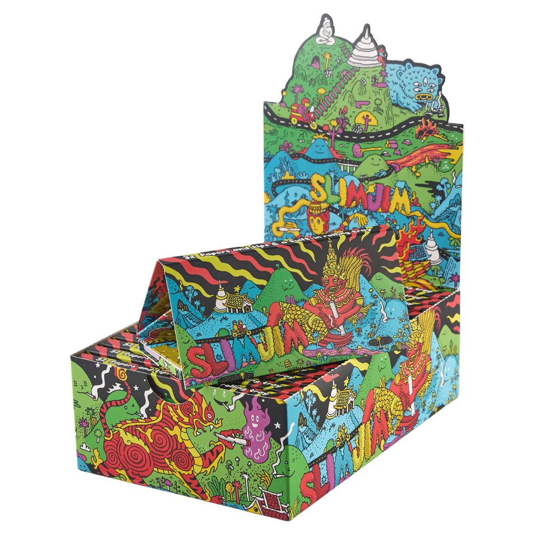 Slimjim x Jacob - King Size Papers + Grinder + Tray (Box of 16) King Size SLIMJIM